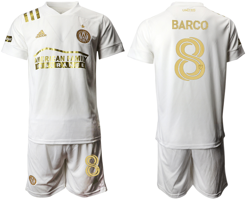 Men 2020-2021 club Atlanta Union away #8 white Soccer Jerseys